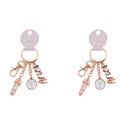 2x Splosh Mystique Aries Metal Keychain Zodiac Bag/Key Accessory Charm Rose Gold