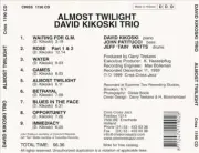 DAVE KIKOSKI - ALMOST TWILIGHT NEW CD
