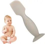 Nappy Cream Spatula, Baby Paste Spatula - Baby Diaper Cream Spatula, Safe Soft Silicone Cream Spatula - Smooth Nappy Cream Spatula with Suction Cup Base