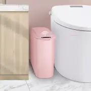 Automatic Motion Sensor Bathroom Trash Can with Lid, 2.6 Gallon Touchless Trash