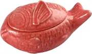 AUTSUPPL Fish Shaped Ceramic Sauce Bowl Japanese Style Tableware Storage Dish for Sauces Condiments and Dips for Home Restaurant and Parties Easy to Clean
