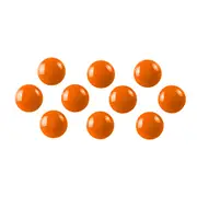 10PK Quartet 20mm Magnet Buttons Document/Photo Holder For Magnetic Board Orange