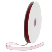 100Yard Organza Ribbon 3/8" Burgundy Color Chiffon Ribbon for Flower Decoration