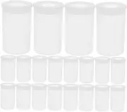 NUOBESTY 200Pcs Transparent Film Canisters with Caps and Leakproof Storage Containers for Coins Keys Art Beads and Small Accessories Portable Design for Easy Organization