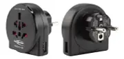 Ansmann Travel Adapter World to Europe + USB