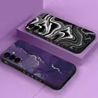 Marble Phone Case For Samsung S24 S23 Ultra S22 A55 A35 A54 S21FE Silicone Cover