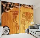 Rope And Abstract Map 3D Curtain Blockout Photo Printing Curtains Drape Fabric
