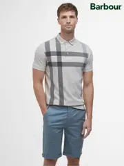 Barbour® Mist Blaine Check 100% Cotton Polo Shirt (AC3413) | $159