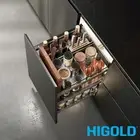 HIGOLD Shearer Crystal Pull Out Kitchen Cabinet Organiser 450mm - Glass Baskets