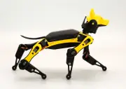 Robot Dog Bittle | Palm-Sized | Open Source Quadruped Robotics Kit(Metal Servos) - Black+Yellow