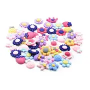 50pcs Resin Flatback Buttons Charms Pendant Embellishments