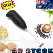 Electric Handheld Milk Frother Coffee Foam Maker Battery Powered Stainless Steel