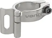 Venzo Road Or Mountain Bike Bicycle Adjustable Braze On Front Derailleur Adapter Clamp Compatible with Shimano Sram