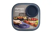 Madesmart Dipware Reusable Dinner Plate With Bowl 24x24cm - Midnight Blue