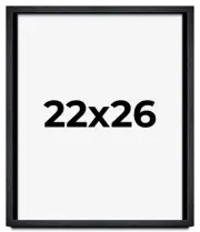 22x26 Shadow Box Frame Black | 1 Inches Deep Real Wood Farmhouse Shadowbox Displ