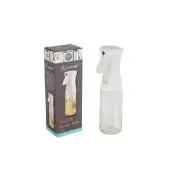 Top Chef Durable Reusable Oil Bottle Clear with White Cap, 6x6x21.5cm - 220ml
