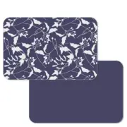 CounterArt Garden Sprigs Floral Silhouette Plastic Wipe Clean Placemat, Set of 4