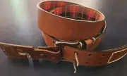 Robert Graham belt size 42 Med brown embossed NWT never worn
