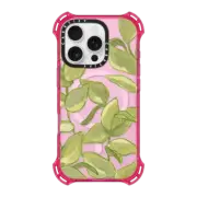 iPhone 16 Pro Bounce Case MagSafe Compatible Green Leaves