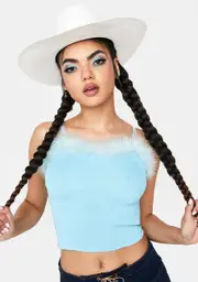 Aqua Many Blessings Crop Top