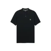 Paul Smith Men's Cotton Piqué Zebra Logo Polo Shirt Black M2R183KPZEBRA-79