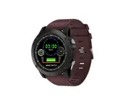 1.22 Round IPS Display Smart Watch Waterproof Bracelet Outdoor Sports Blood Oxygen Heart Rate Monitoring Watch-Red