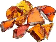 uxcell Fire Glass for Fire Pit, 3-5cm(1-1/5"to 2") High Luster Reflective Glass Rocks for Natural or Propane Fireplace, Safe for Outdoors and Indoors Fire Pit Glass, Brown, 400g/14oz