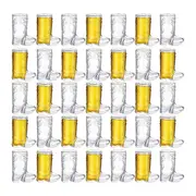 36 Pieces 1 OZ Clear Cowboy Glasses Mini Cowboy Boot Shot Glasses Plastic Western Cowboy Glasses Transparent