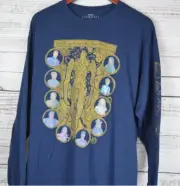 Loot Crate Eternals Exclusive Long Sleeve T-shirt Blue Mens Size 3XL