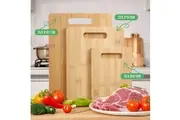 3 Pcs Bamboo Cheese Cutting & Serving Chopping Board Set