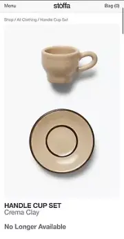 Stoffa Handle Cup And Saucer Set
