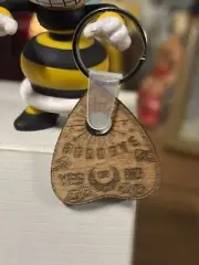Custom Wood Ouija Board Planchette Keychain