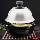 Thick Gauge Stainless Steel Lid Sturdy Grill Pan Cover Basting for Griddle Small