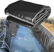 Heavy Duty Pond Liners 4x6m 7x8m 8x10m Black Pliable Pond Lining Film Easy Cutting for Fish Ponds, Aquaculture and Water Gardens Durable Tarpaulin Sealing Membrane(10x12m(32.8x39.3ft))