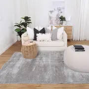 Brand Ventures Puffy Soft Shag Grey Rug