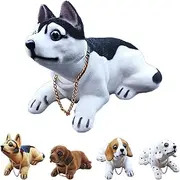 Car Ornament - Resin Dog Bobble Head Dashboard Decor | Cute Shake Head Ornament | Auto & Desktop Decor | Creative Bookshelf, Window Sill Accessory