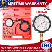 Compression Tester Kit 0-500 PSI Petrol Gas Engine Cylinder Pressure Gauge Set