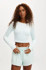 [Body] Body - Seamless Long Sleeve Top - Clear water L/XL CLEAR WATER