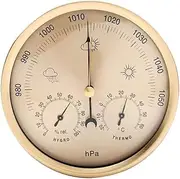VINGAA Barometer,Barometric Pressure Gauge for Home,Barometer Thermometer Hygrometer,Wall-Mounted Barometer Indoor,Mechanical Analog Weather Station,No Batteries Required,for Bedroom,Office