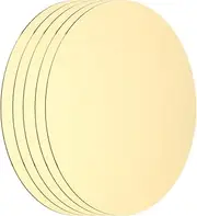 uxcell 5 Pcs Round Brass Plate, 80mm (3.15") Dia Brass Copper Sheets, 0.8mm H62 Brass Copper Plates for Crafts, DIY, Electrical Repairs, Industrial Use