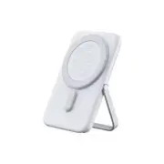 Idmix Q5W-WH 5000mAh 15W Portable Magnetic Wireless Power Bank with Kickstand - White
