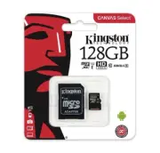 Kingston 128GB Canvas Select Micro SD Card 8Class 10 Memory Card with Adapter
