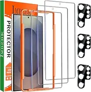 IMBZBK 3 Pack Screen Protector for Samsung Galaxy S25 Ultra Tempered Glass 3 Pack Camera Lens Protector Accessories, Case Friendly, Support Fingerprint Reader