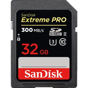 SanDisk 32GB EXTREME PRO SD UHS-II 記憶卡 讀300M 寫260M 32G SDHC【APP下單最高22%點數回饋】