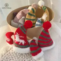 在飛比找ETMall東森購物網優惠-心悠圣誕節迷你毛線帽子圣誕樹配件節日氛圍可愛簡約搭配圣誕配件