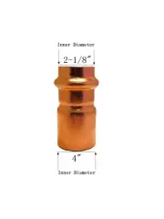 Libra Supply Lead Free 4'' x 2'' inch Copper Press Bushing Reducer, FTG x P