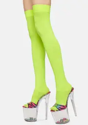 Electric Angel Of Mine Sheer Thigh Highs