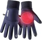 [Shenrongtong] Heated Gloves - USB Hand Warmer Gloves,Ski Heated Gloves USB Hand Warmer Gloves, Touchscreen Heated Warm Sports Outdoor Gloves for Men and Women