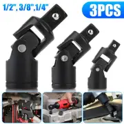 1/4 3/8 1/2in Drive Swivel Impact Universal Joint Socket Set Adapter Tool Kit