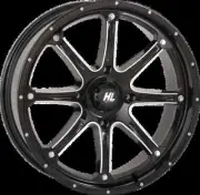 HL4 Wheel Black Machined 20x6.5 4/137 4+2.5 10mm Honda Pioneer 1000 16-22